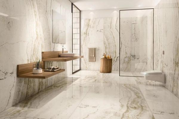 Large matt white bathroom wall tiles | great price