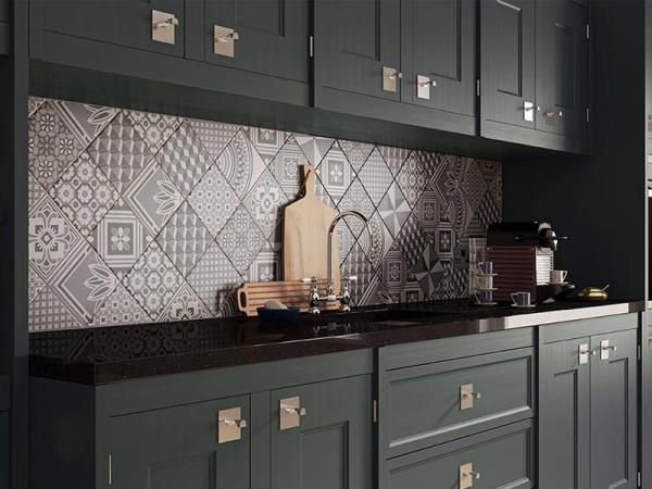 Large grey wall tiles kitchen + best buy price