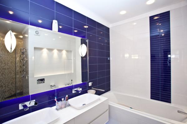 Large blue bathroom tiles UK | Reasonable price, great purchase